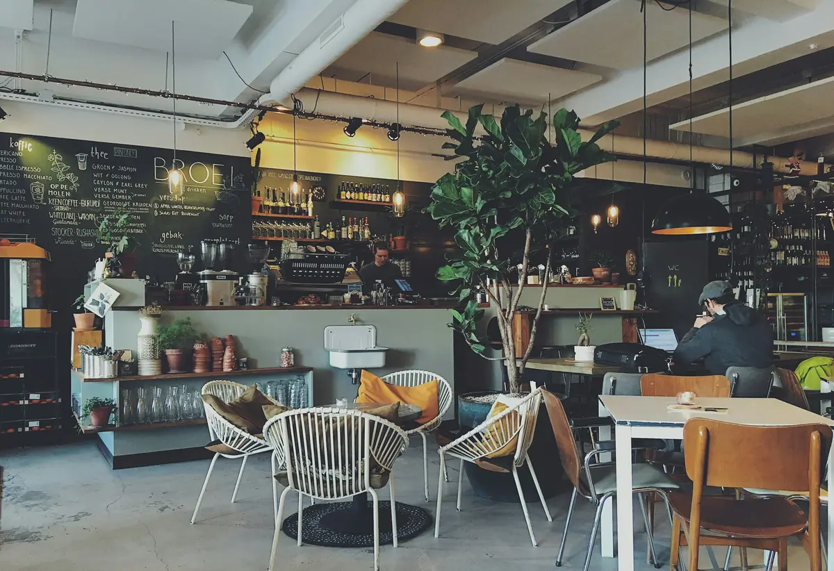 A neighborhood restaurant interior